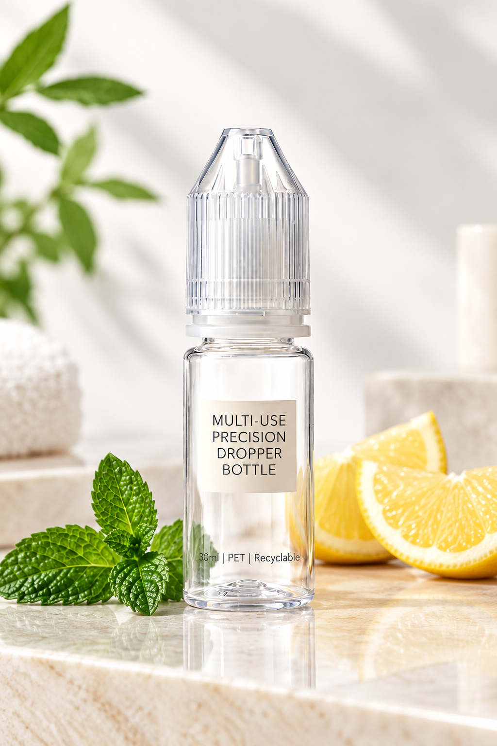 Clear Torpedo Dropper Bottles – Precision Tip with Child-Resistant Caps